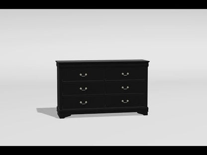  Furniture of America Louis Philippe III 6-Drawer Dresser CM7866BK-D EXTERNAL_VIDEO 1
