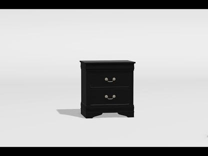  Furniture of America Louis Philippe III 2-Drawer Nightstand CM7866BK-N EXTERNAL_VIDEO 1