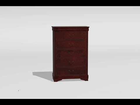  Furniture of America Louis Philippe III 5-Drawer Chest CM7866CH-C EXTERNAL_VIDEO 1