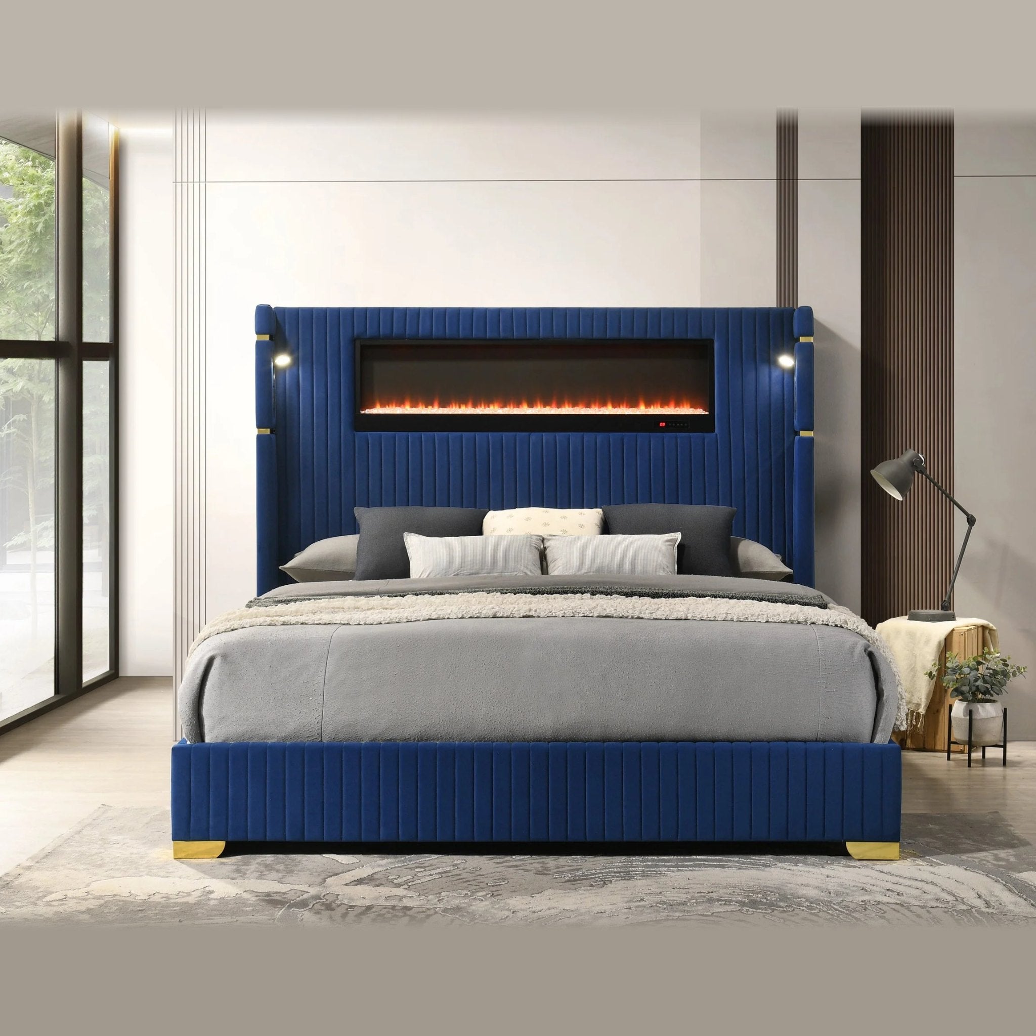 Romance Queen Bed – Blue