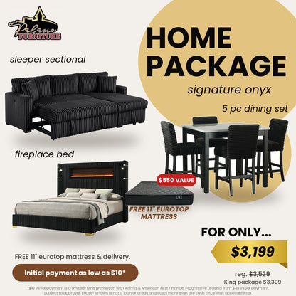 Signature Home Package Onyx + FREE 11" Eurotop Mattress & Delivery