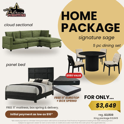 Paquete Signature Home Sage + Colchón Eurotop de 11" GRATIS, somier y entrega