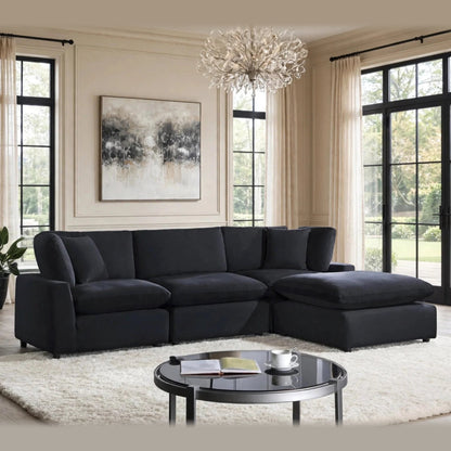 Sky modular sectional – Black Velvet