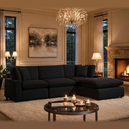 Sky modular sectional – Black Velvet