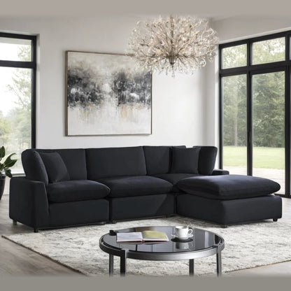 Sky modular sectional – Black Velvet