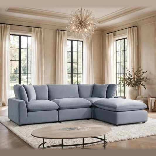 Sky modular sectional – Grey Velvet