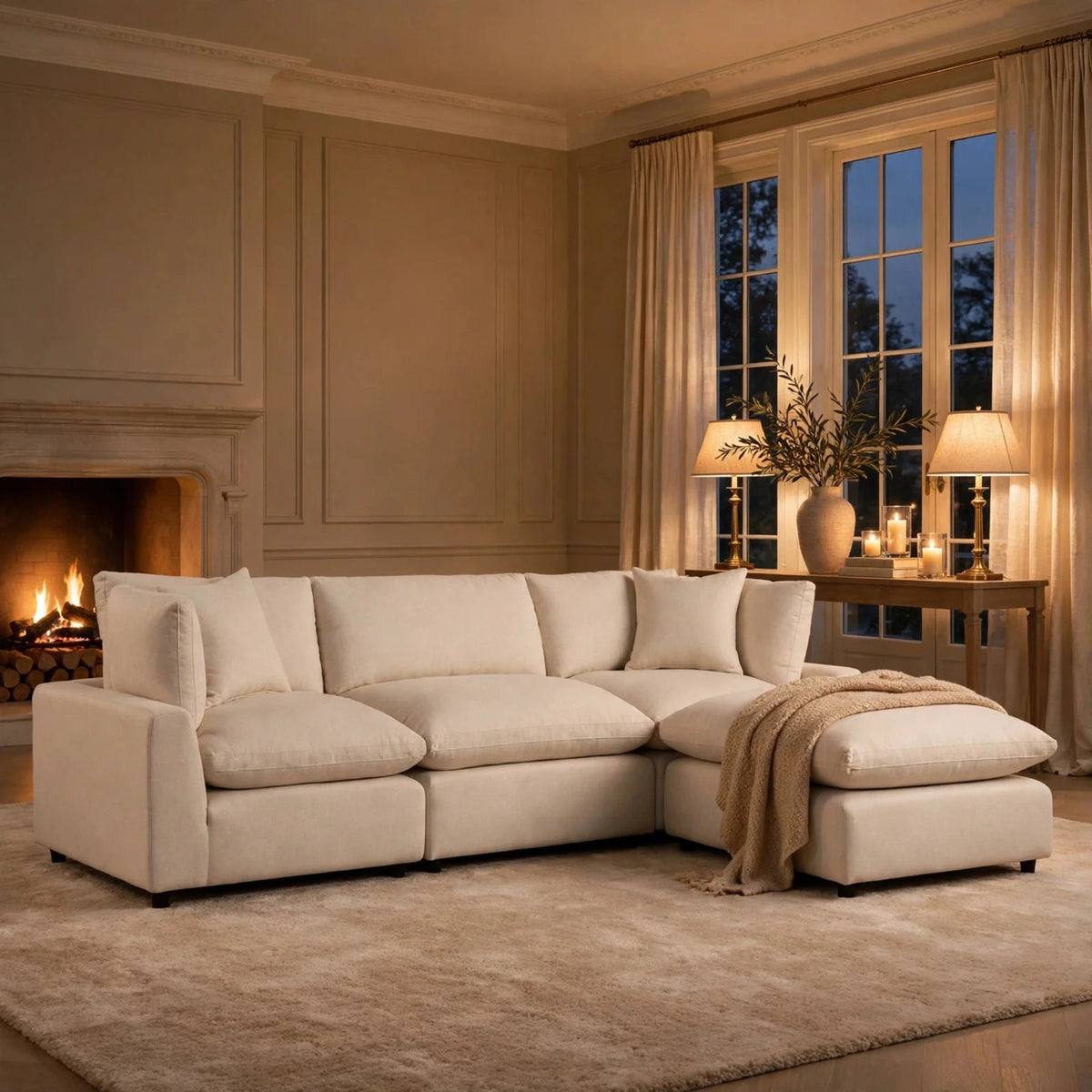 Sky modular sectional – Sand Linen