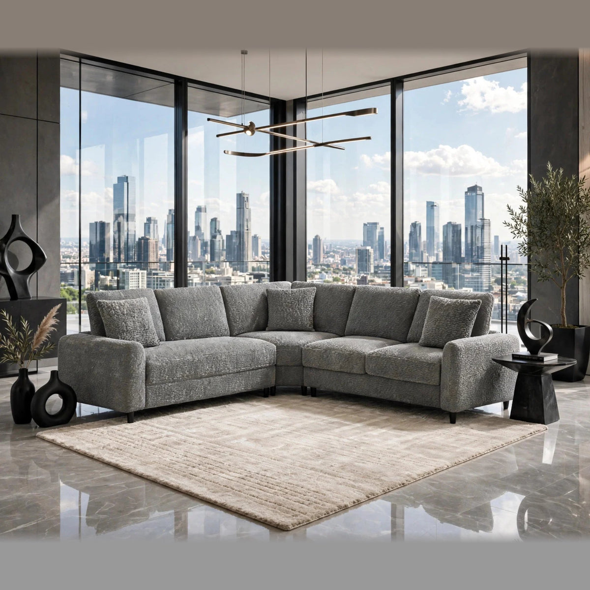 Stella sectional - gray