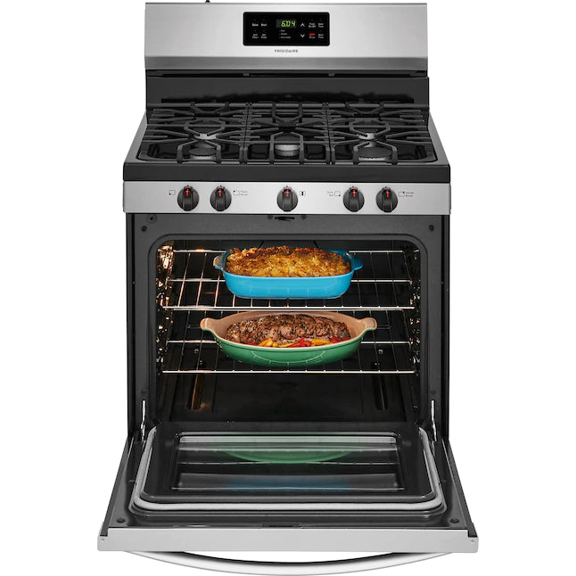 Frigidaire - 5.0 cu. ft. Self-Cleaning Freestanding Gas Range - Stainless Steel