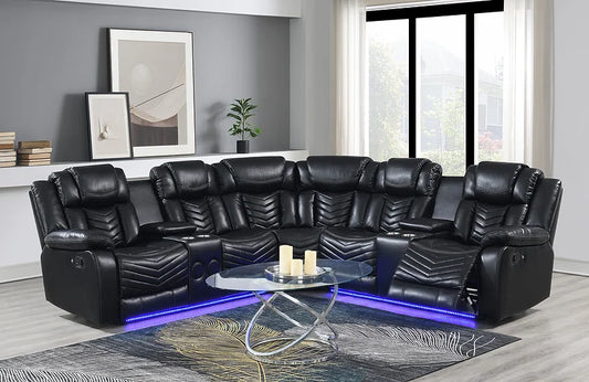 Lucky Charm Black Sectional